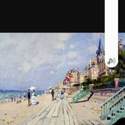 Monet: der Strand von Trouville (1870)