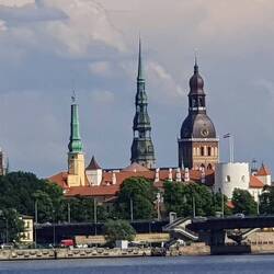 Riga Skyline vom Wasser aus
