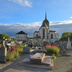 The village has a pretty church, and several older grand buildings