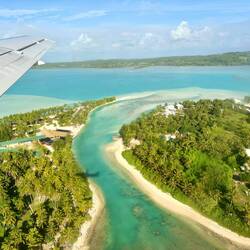 Bye bye Aitutaki - hier waren wir gestern noch kajaken 😍