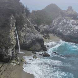 Closer view of McWay Falls (also called a tidefall)