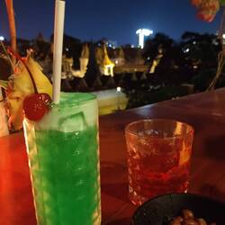 Drinks over the city scape