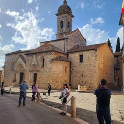 The beautiful Romanesque Church at San Quirico D'Orcia