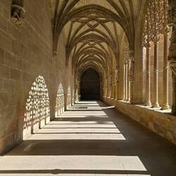 Stunning cloisters - the stone lattice work made stunning patterns in the sunlight!