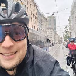 Endlich in München. Da stört das bisschen Regen auch nicht 😎