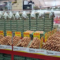 Kolumbianer lieben Eier! Sie werden palettenweise verkauft.