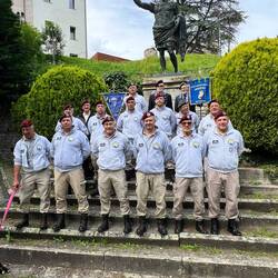 die Fallschirmler posieren für uns