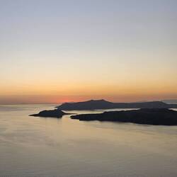 Coucher de soleil à Megalochori