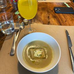 Homemade mushroom soup - course 2