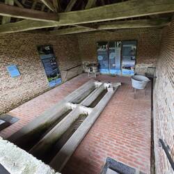 Various items are in display in the lavoire known as the parliament of women