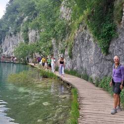 The boardwalks encircled both the lower and upper falls