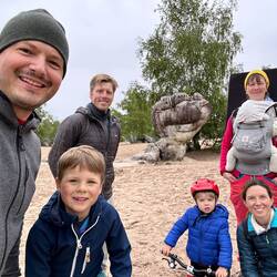 Die Gruppe beim charakteristischen Boulder