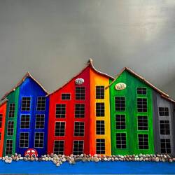 Nyhavn Nachbildung an der Wand im Eingangsbereich.🎨