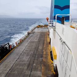 This deck is usually cramed full with trucks, trailers, campervans - both sides empty