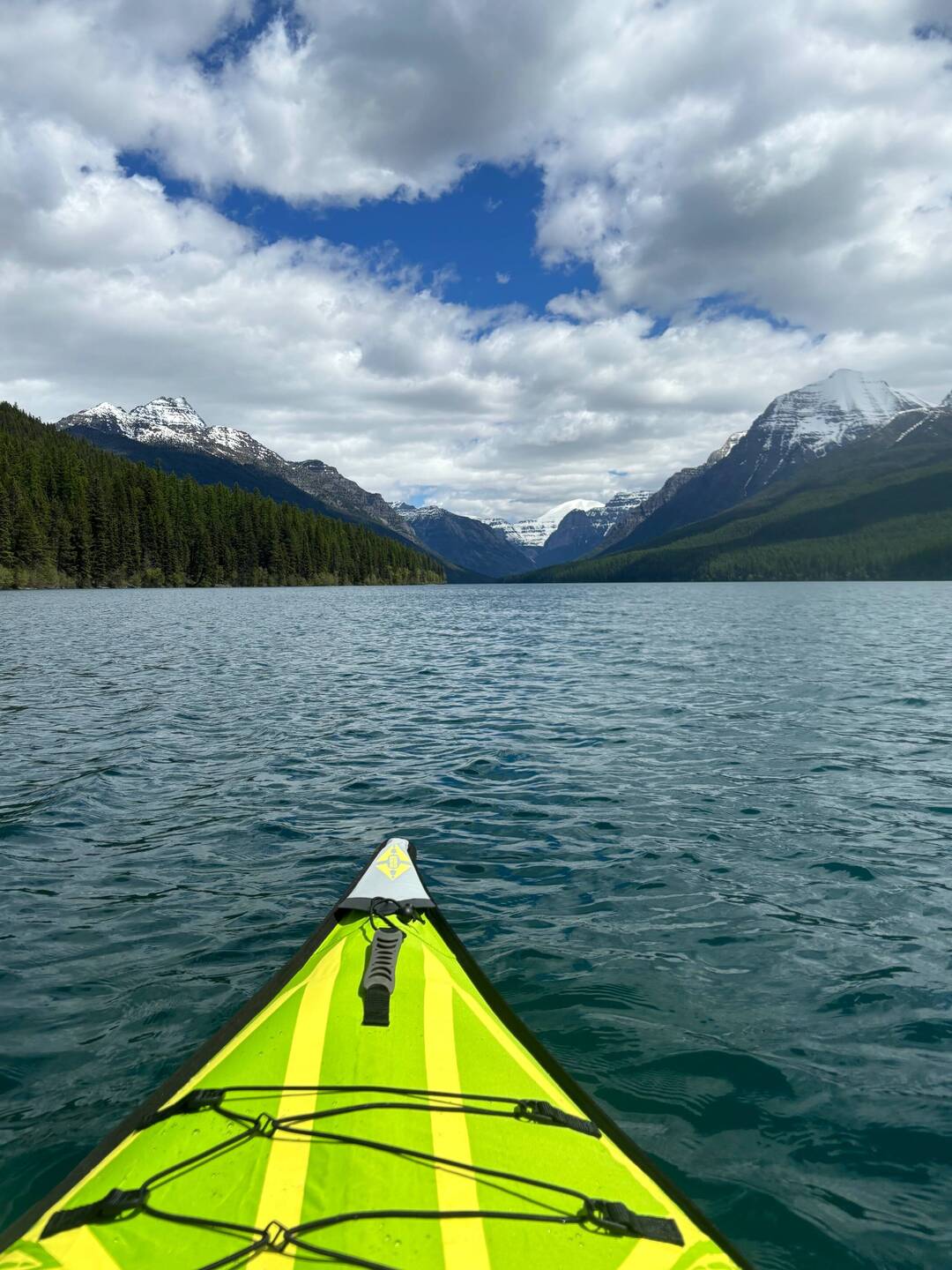 Kayaking on Bowman Lake - so peaceful