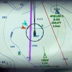 Die Peems wieder hinter uns, die Apollon weit nach rechts abgefallen.