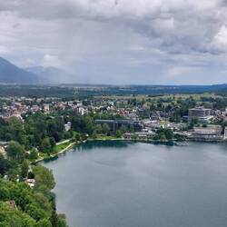 Overlooking the village of Lake Bled from the Castle fortress
