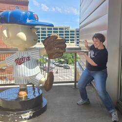 Because Charles Schultz is from the Twin Cities, there's Charlie Brown memorabilia everywhere.
