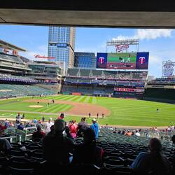 View at the game. Not too many folks and gorgeous weather