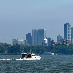 Molly Brown leaving the Statute of Liberty