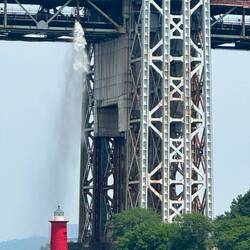 Little Red Lighthouse (1880) under the George Washington Bridge (1931)