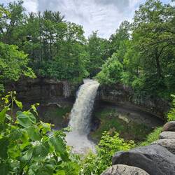 Minnehaha Falls in the middle of Minneapolis