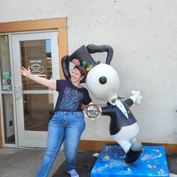 Who wouldn't want to kick up their heels with Snoopy.