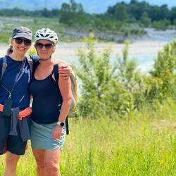 auf der Rückfahrt dem Fluss entlang
