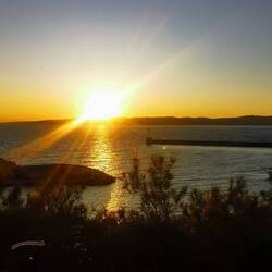 Von diesem schönen Aussichtspunkt verscheuchen mich genau zum Sonnenuntergang Parkwächter.