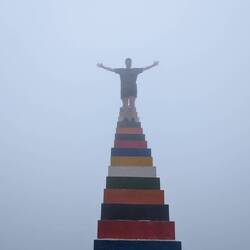 Was too scared to climb to the top