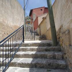 Steps connecting several levels of Castrojeriz.