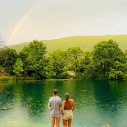 Einfach magisch... tatsächlich sieht der See auf dem Bild mehr grün als blau aus 😅