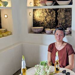 Wir gehören zu den ersten Kunden im neu eröffneten Café in Guane am Plaza