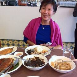 Dinner with Rachel at a Peranakan Restaurant.