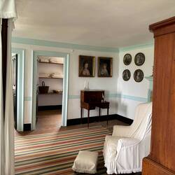 George and Martha's bedroom and Martha's study