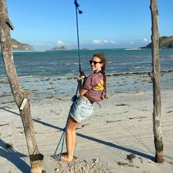 Ausflug zu anderen Stränden mit dem Roller. Dieser ist okay, ...