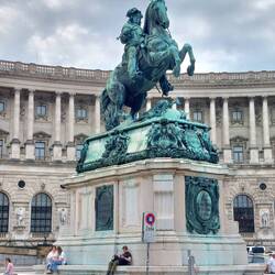 Many amazing statues adorn the plaza