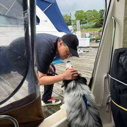 Moki getting some ❤️ from Nick