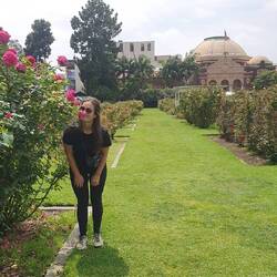 Der Rose Garden vor dem Science Center lädt zum Verweilen ein.