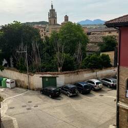 View from our room in Los Arcos. Looking onto the church