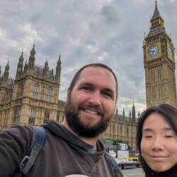 Two dorks standing in front of Big Ben