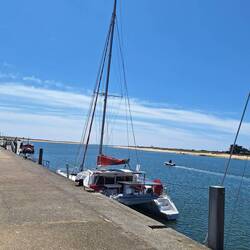 Blick auf die Wanderdünen Barre d'Étel