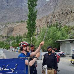 matthieu somehow always managed to convince the police to let him operate the checkpoint barrier