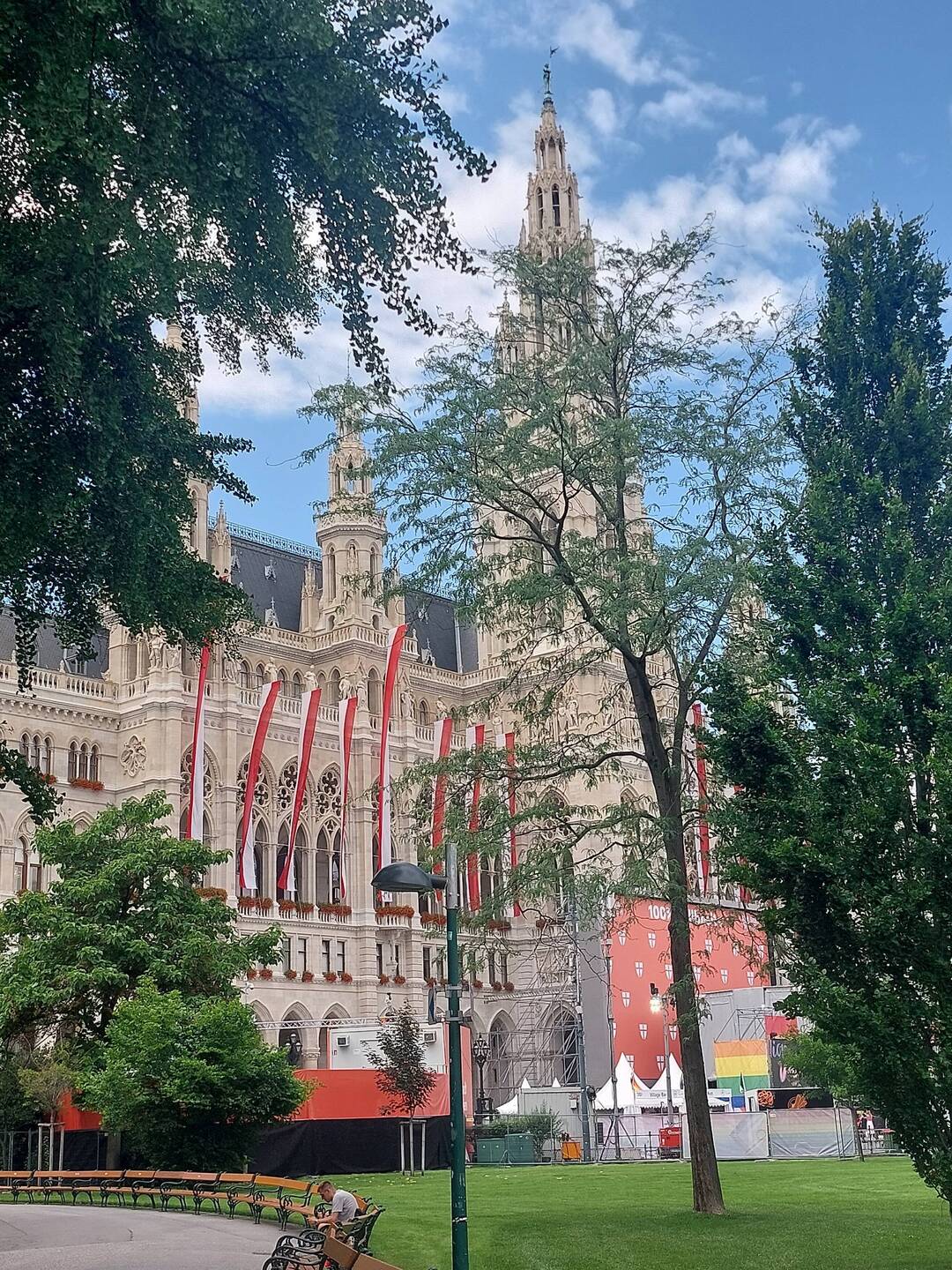 Hosting Pride Week on the grounds of Vienna's RingstraBe: Votivkerche Church