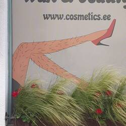 Werbung für ein Waxing-Studio