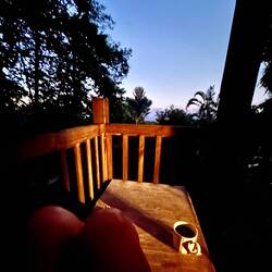 evening tea 🍵on the balcony