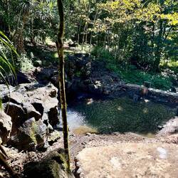 small pool, but work was currently underway on it