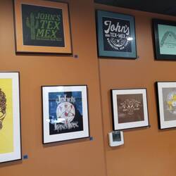 The artwork is being sold Hausners style. The starting bids for the pieces we liked were $200.