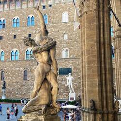 Statues outside the town hall