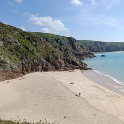 Beach below theatre clifftop site